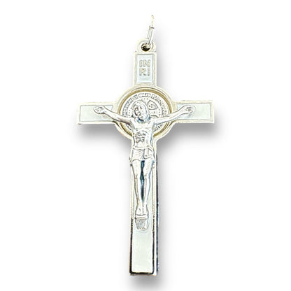 Saint St. Benedict 2" Crucifix - Exorcism- Cross - Blessed By Pope San Benito | Catholically