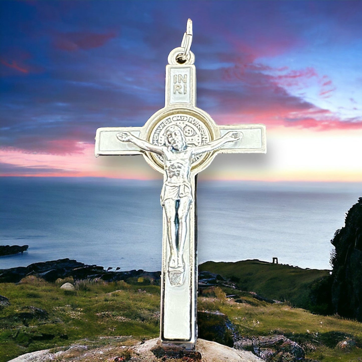 Saint St. Benedict 2" Crucifix - Exorcism- Cross - Blessed By Pope San Benito | Catholically