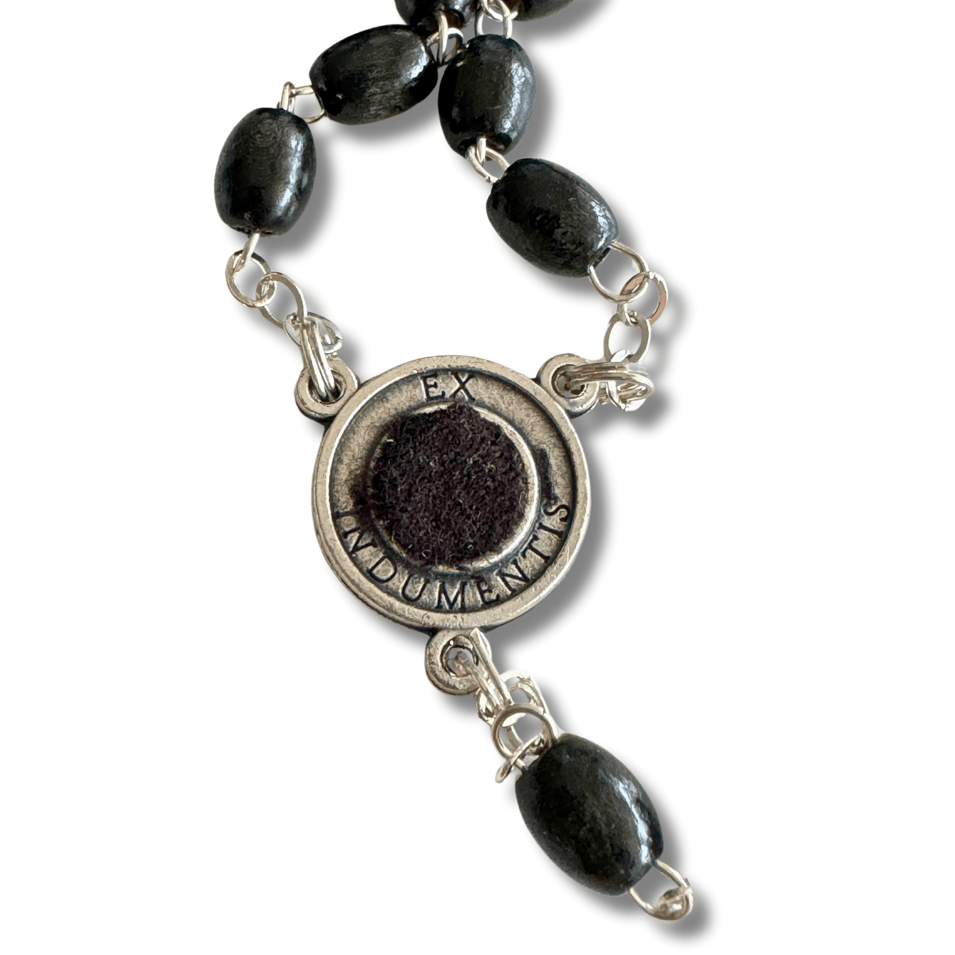 Saint Padre Pio Rosary with 2nd Class Relic - St. Father Pio ex-indumentis | Catholically