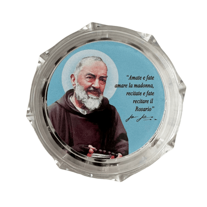 Saint Padre Pio Rosary with 2nd Class Relic - St. Father Pio ex-indumentis | Catholically
