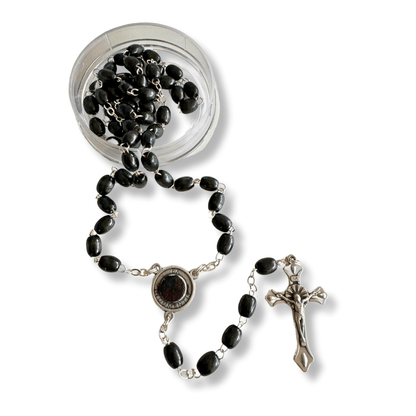 Saint Padre Pio Rosary with 2nd Class Relic - St. Father Pio ex-indumentis | Catholically