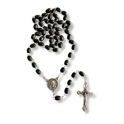 Saint Padre Pio Rosary with 2nd Class Relic - St. Father Pio ex-indumentis | Catholically