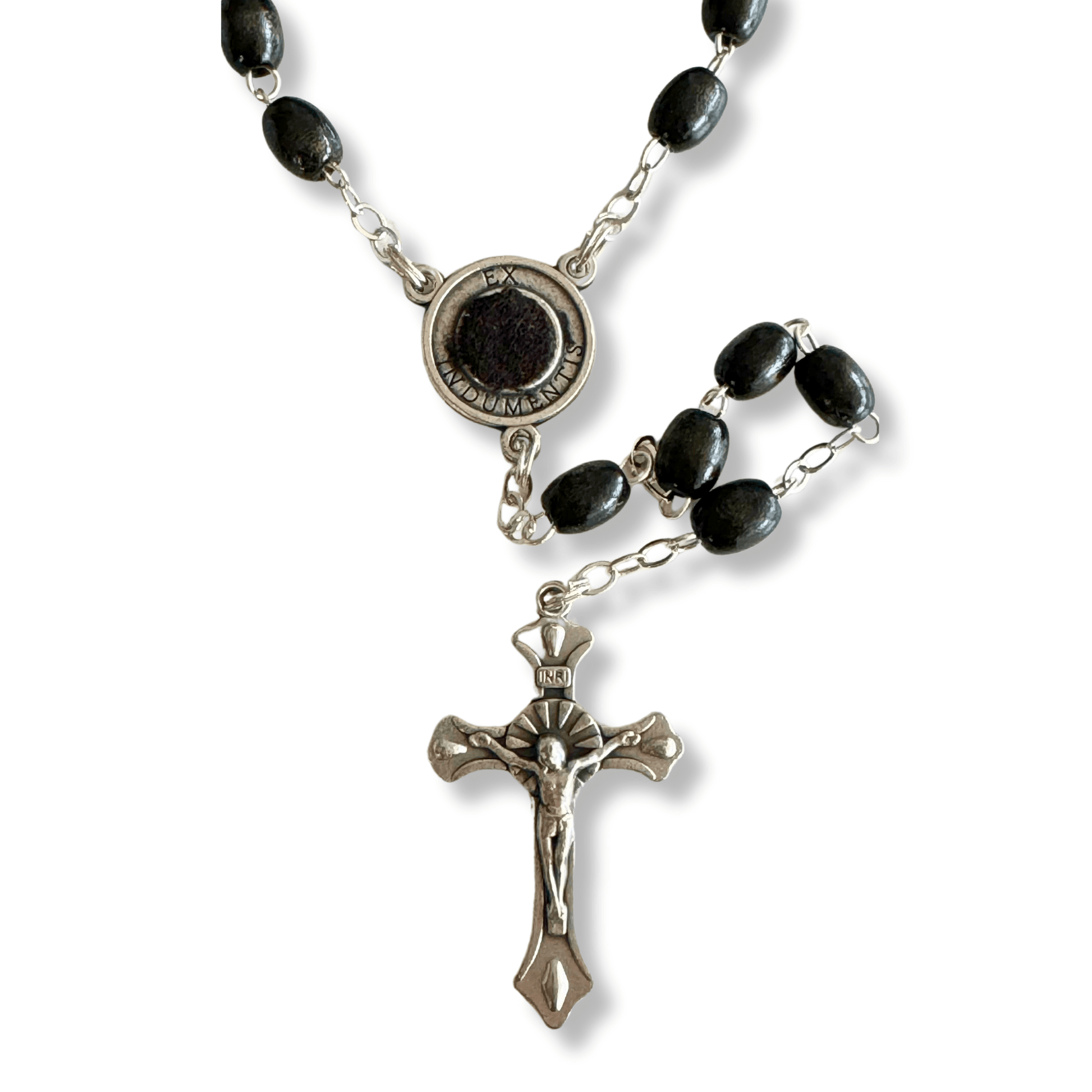 Saint Padre Pio Rosary with 2nd Class Relic - St. Father Pio ex-indumentis | Catholically