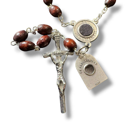 San Padre Pio Rosary Blessed By Pope w/ 2nd class Relic - St. Father Pio | Catholically