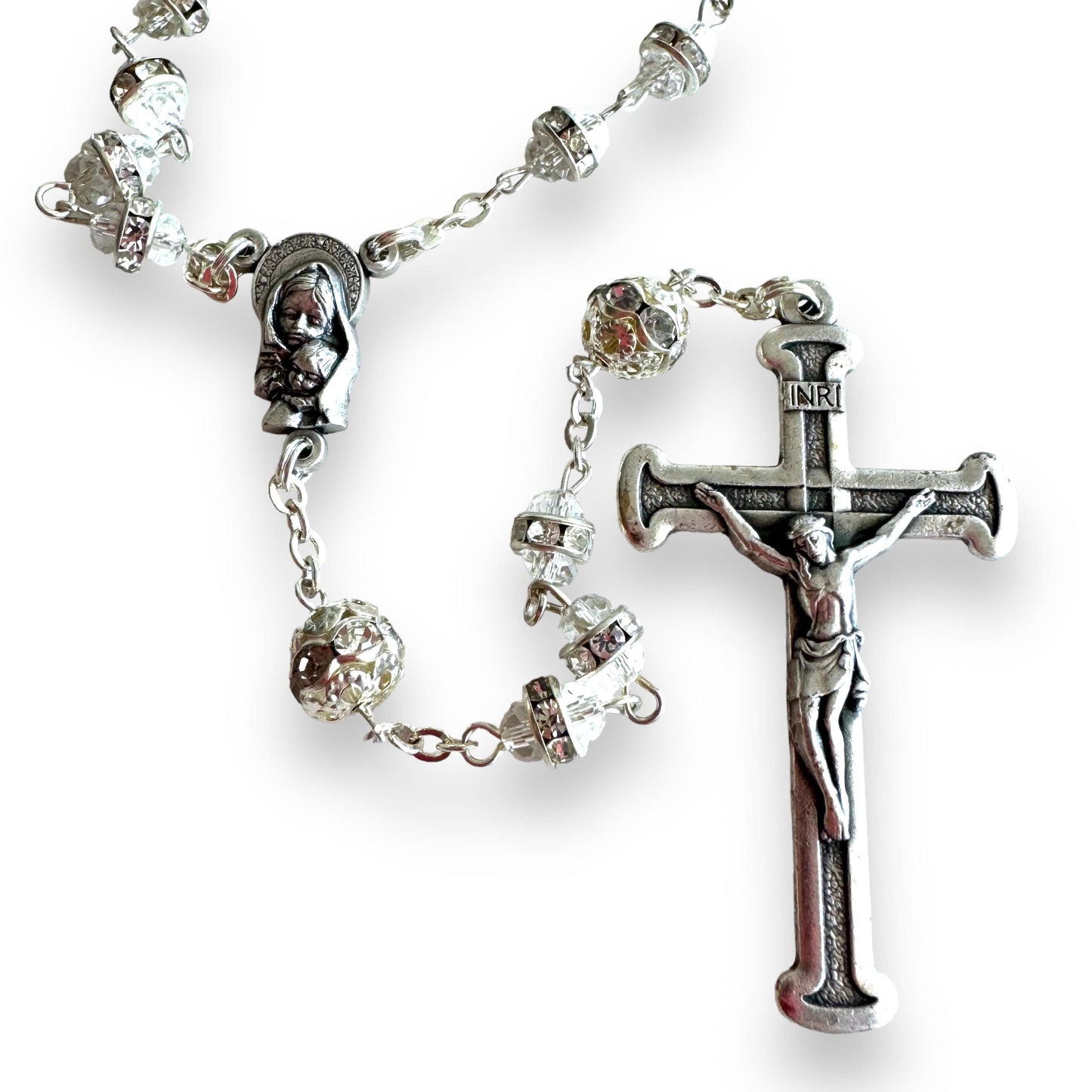 Shiny Bohemian Crystal Rosary - Blessed by Pope | Catholically