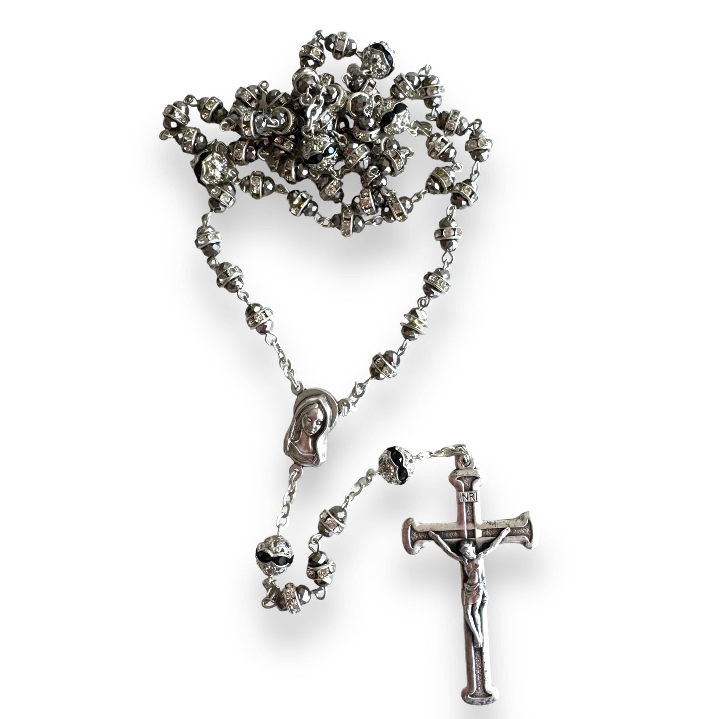 Shiny Bohemian Crystal Rosary - Blessed by Pope | Catholically