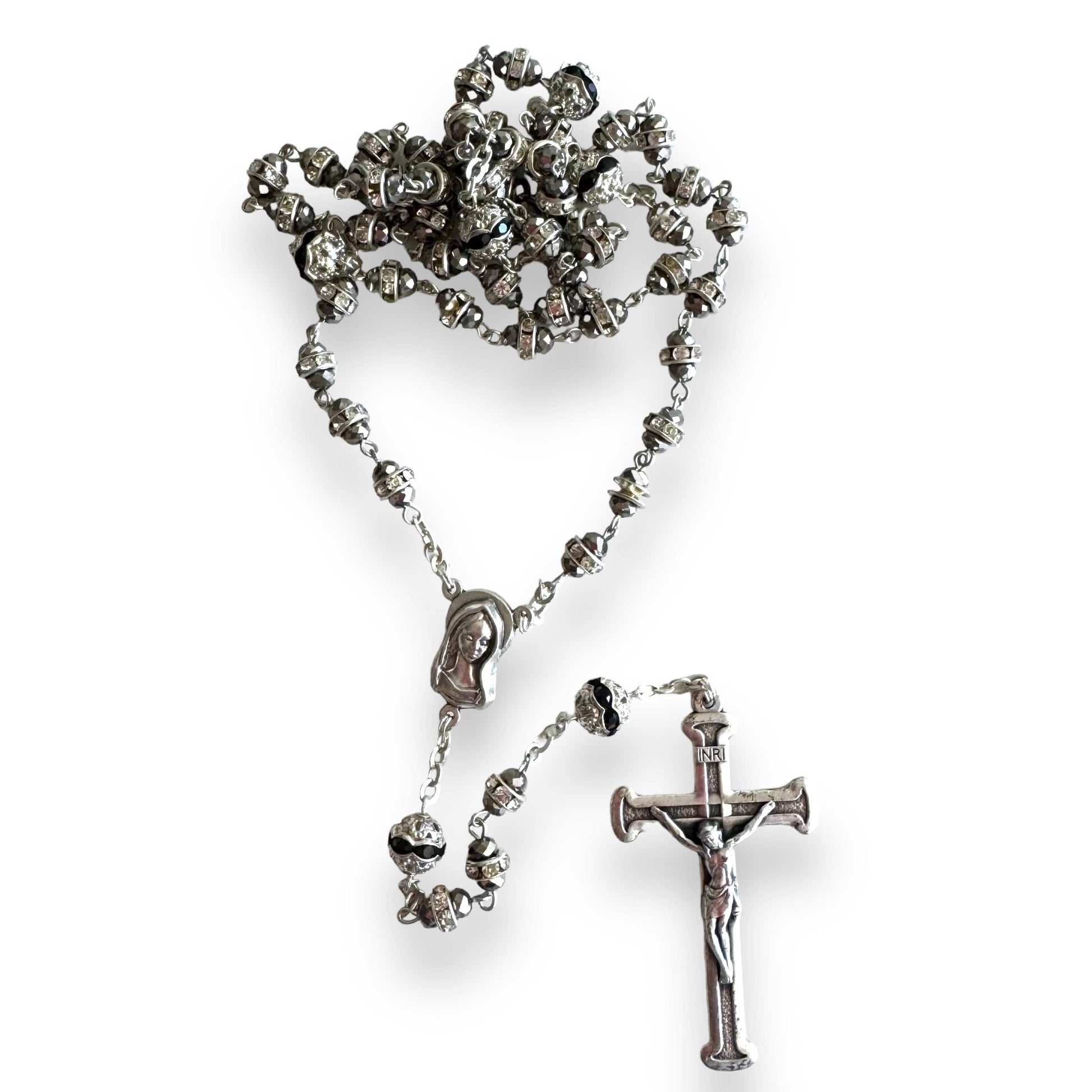 Shiny Bohemian Crystal Rosary - Blessed by Pope | Catholically
