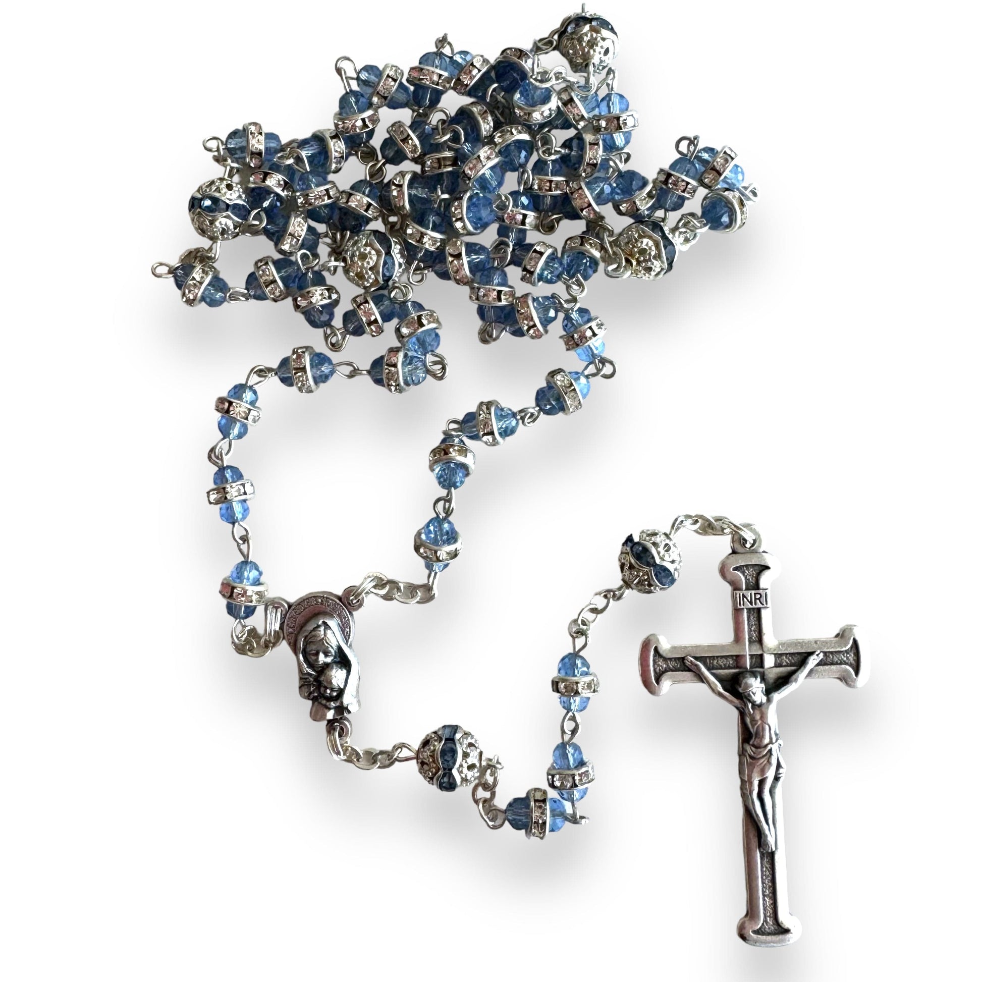 Shiny Bohemian Crystal Rosary - Blessed by Pope | Catholically