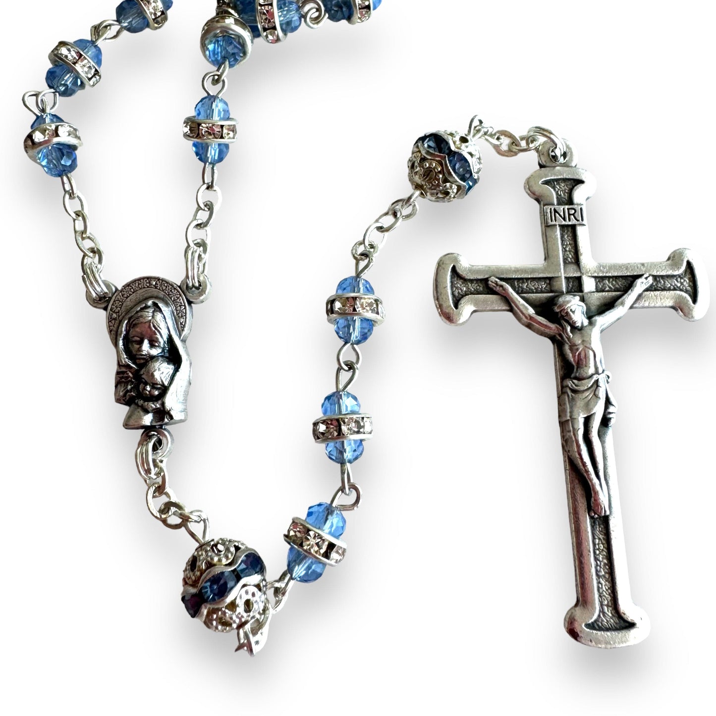 Shiny Bohemian Crystal Rosary - Blessed by Pope | Catholically