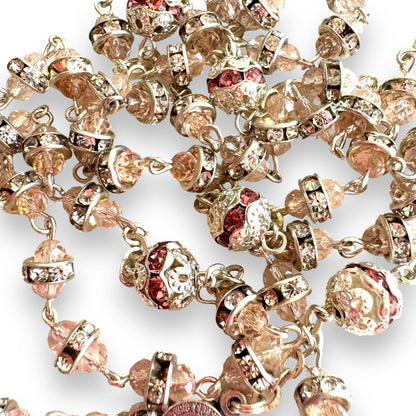Shiny Bohemian Crystal Rosary - Blessed by Pope | Catholically