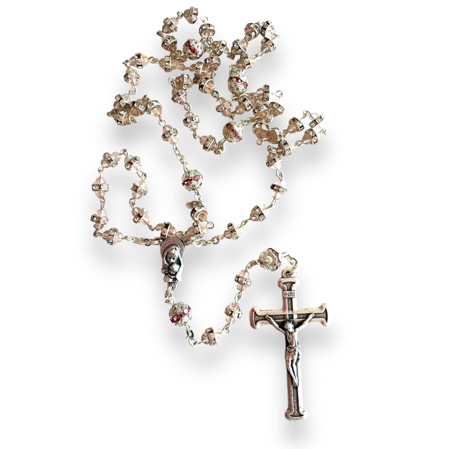 Shiny Bohemian Crystal Rosary - Blessed by Pope | Catholically