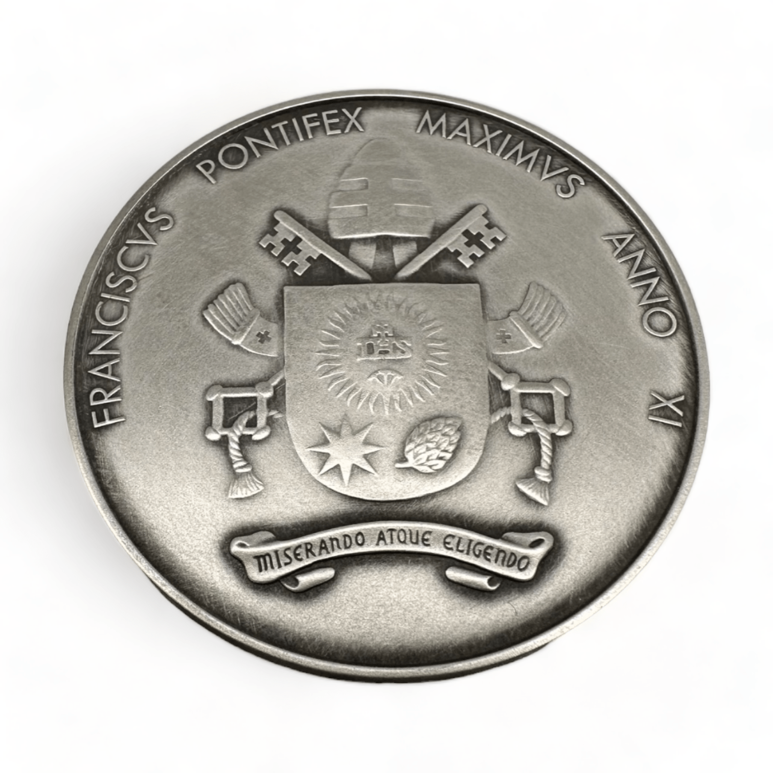 Silver Annual Papal Medal - Year 12 - 2024 - Pope Francis Pontificate | Catholically