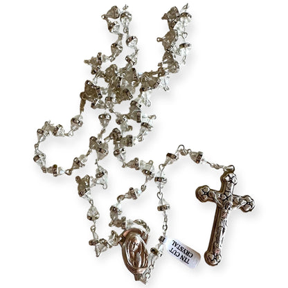 Sparkling Crystal Rosary - Rhinestone - Blessed By Pope | Catholically