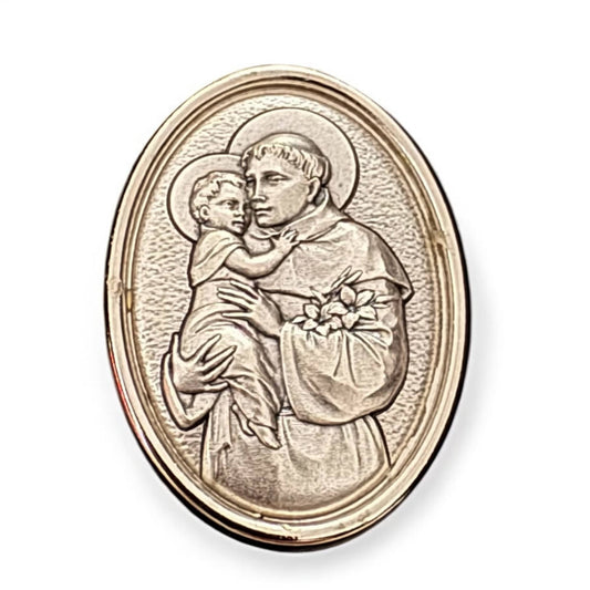 St. Anthony - Car Magnet - Medallion - Blessed By Pope | Catholically