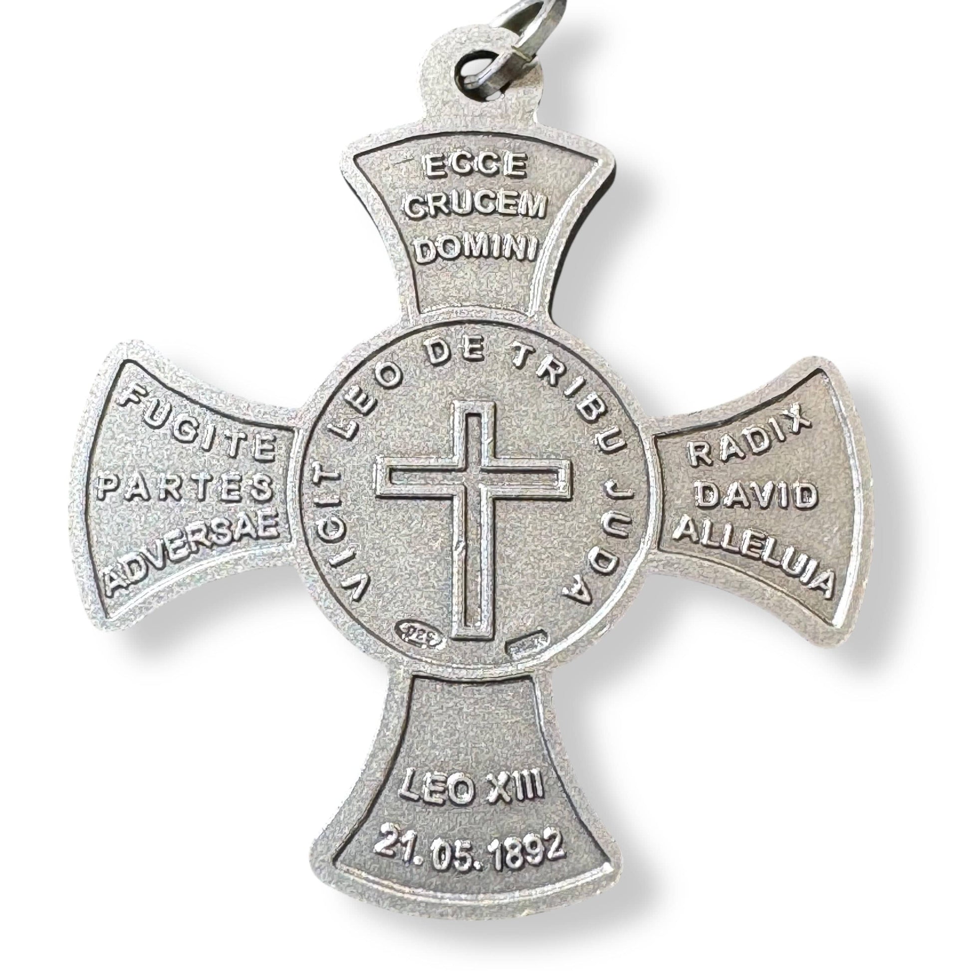 St. Anthony of Padua Cross 925 Silver Medal – 1892 Leo XIII Blessing | Catholically