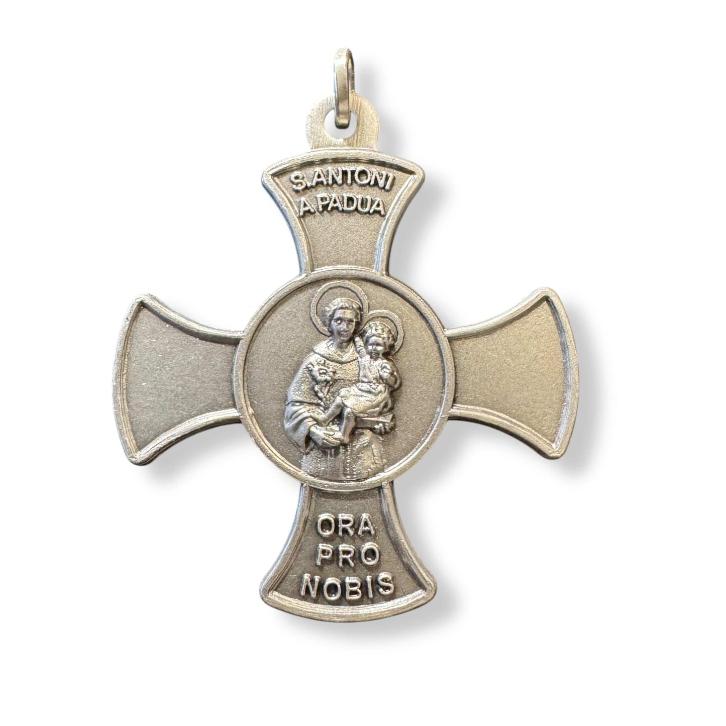 St. Anthony of Padua Cross 925 Silver Medal – 1892 Leo XIII Blessing | Catholically