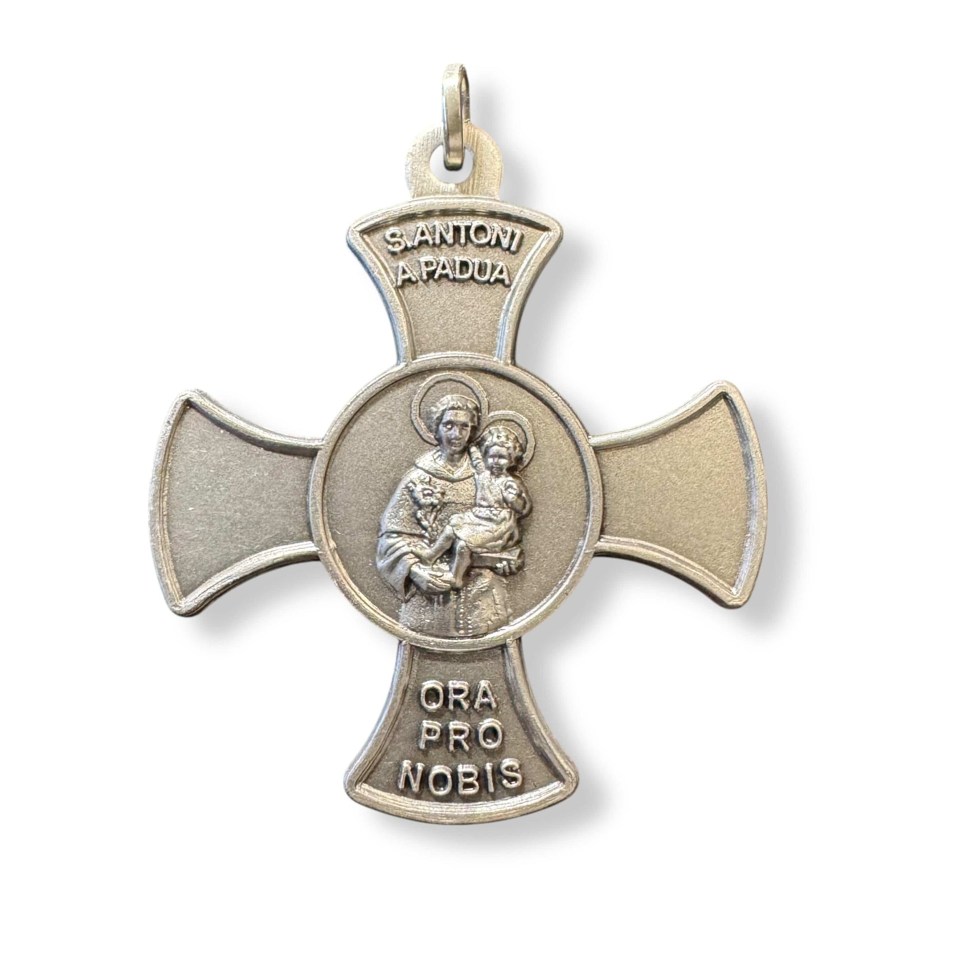 St. Anthony of Padua Cross 925 Silver Medal – 1892 Leo XIII Blessing | Catholically