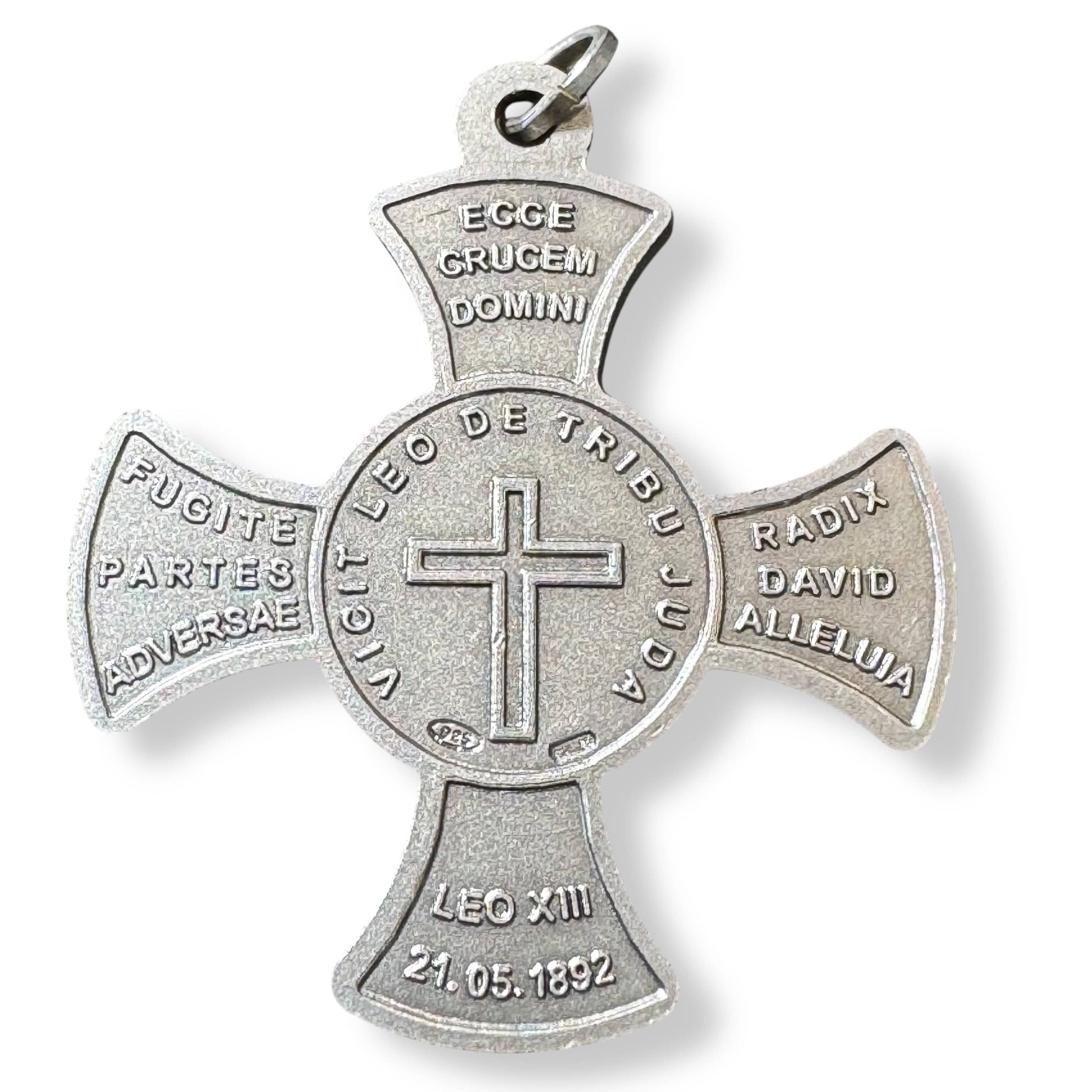 St. Anthony of Padua Cross 925 Silver Medal – 1892 Leo XIII Blessing | Catholically