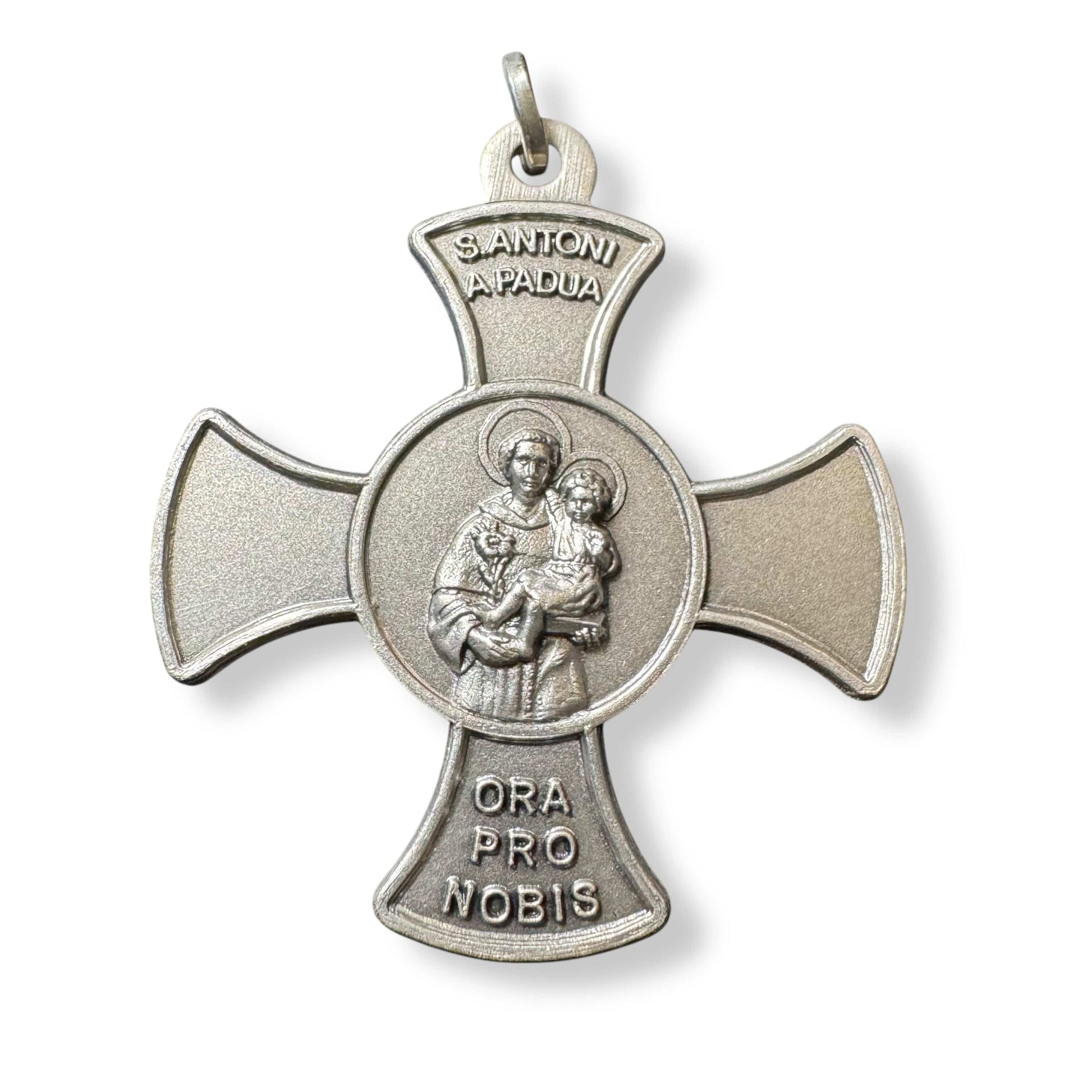 St. Anthony of Padua Cross 925 Silver Medal – 1892 Leo XIII Blessing | Catholically