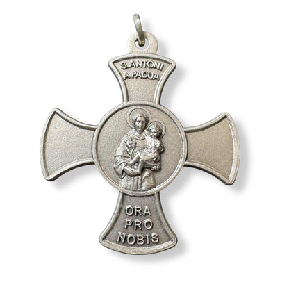 St. Anthony of Padua Cross 925 Silver Medal – 1892 Leo XIII Blessing | Catholically
