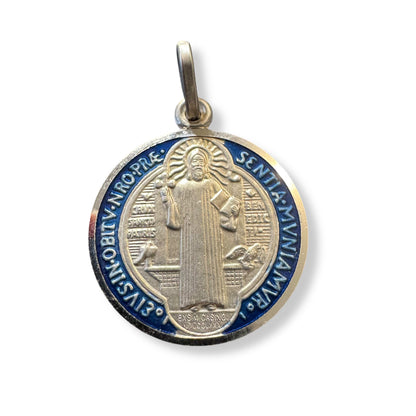 St. Benedict 925 Sterling Silver Medal - Catholic Pendant | Catholically
