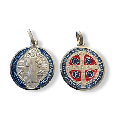 St. Benedict 925 Sterling Silver Medal - Catholic Pendant | Catholically