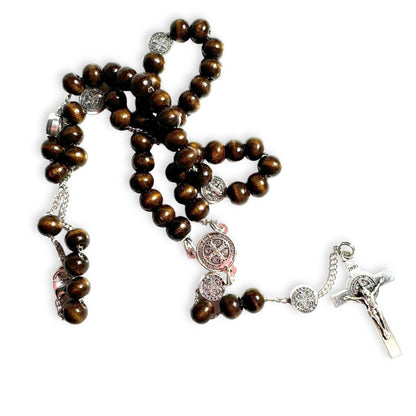 St. Benedict Benito Wood Rosary  Catholic Exorcism  Blessed by Pope | Catholically