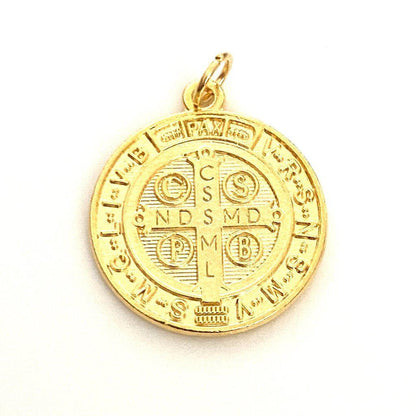St Benedict 1" 1/4 Brass Medal Catholic Exorcism - Blessed By Pope | Catholically