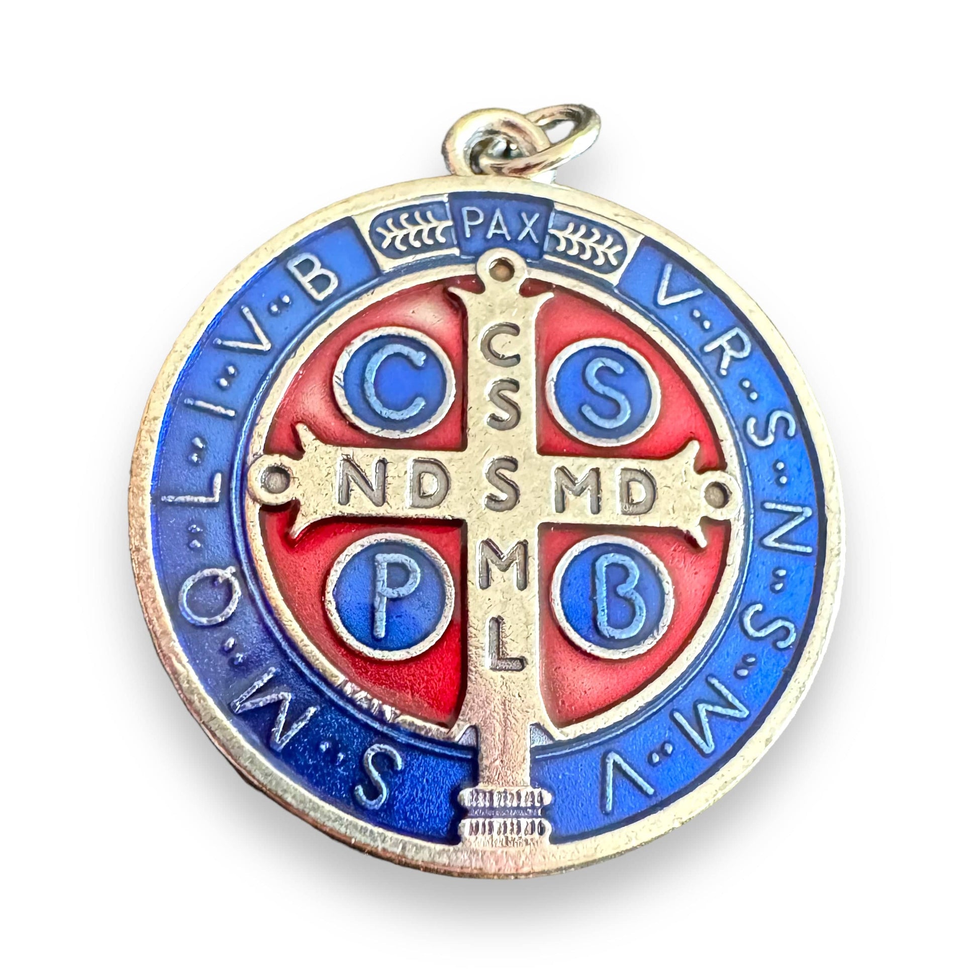St. Benedict Enamel 1" 1/4 Medal Catholic Exorcism - Blessed By Pope | Catholically