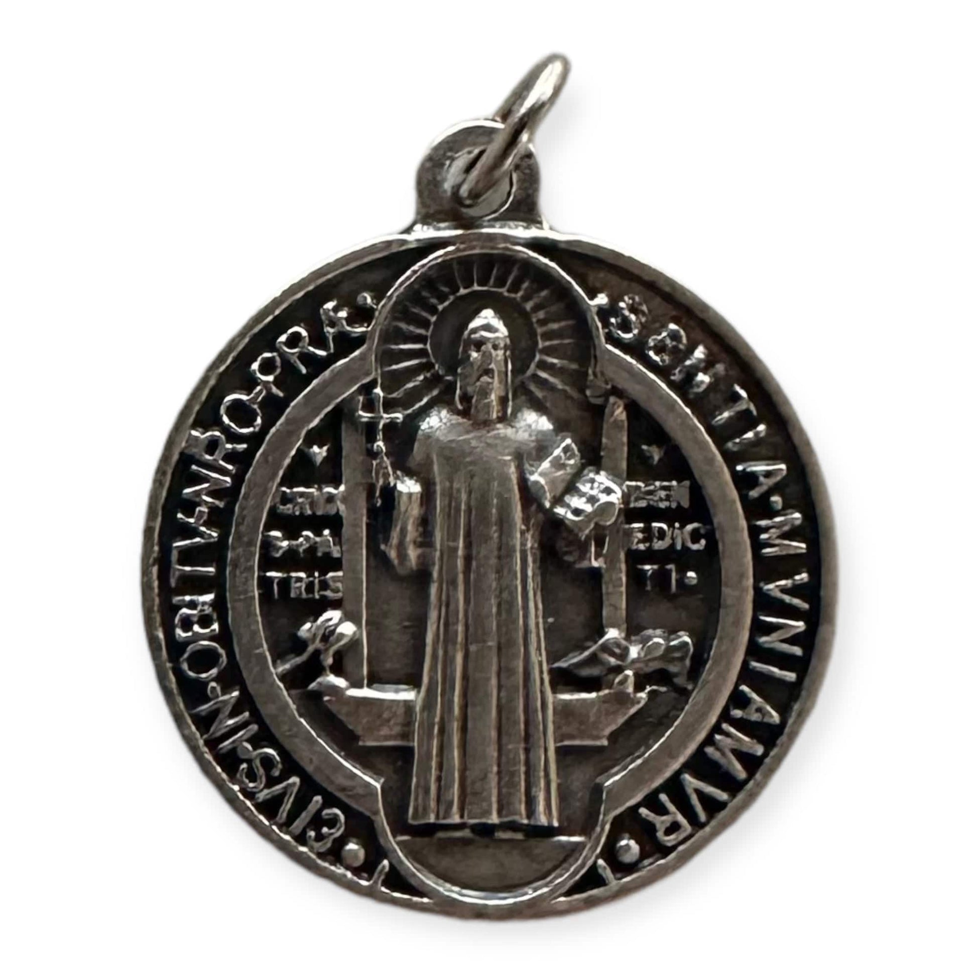 St. Benedict Enamel 1" - Medal Catholic Exorcism - Blessed | Catholically