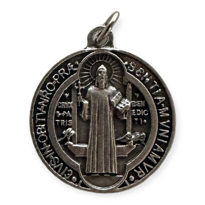 St. Benedict Enamel 1" - Medal Catholic Exorcism - Blessed | Catholically