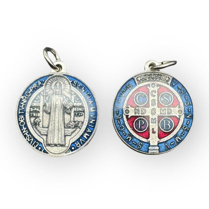 St. Benedict Enamel 3/4" - Medal Catholic Exorcism - Blessed By Pope | Catholically