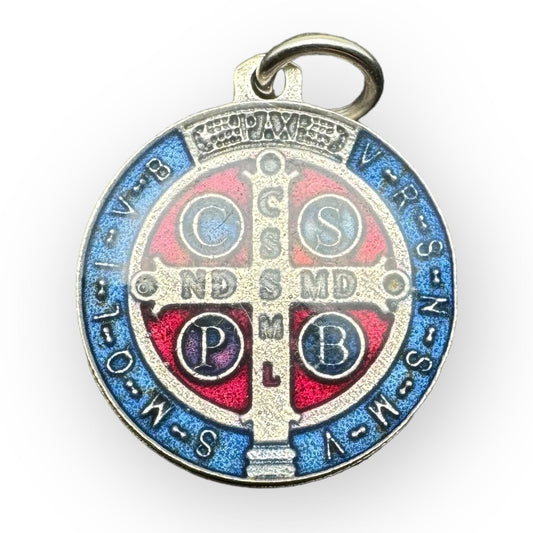 St. Benedict Enamel 3/4" - Medal Catholic Exorcism - Blessed By Pope | Catholically