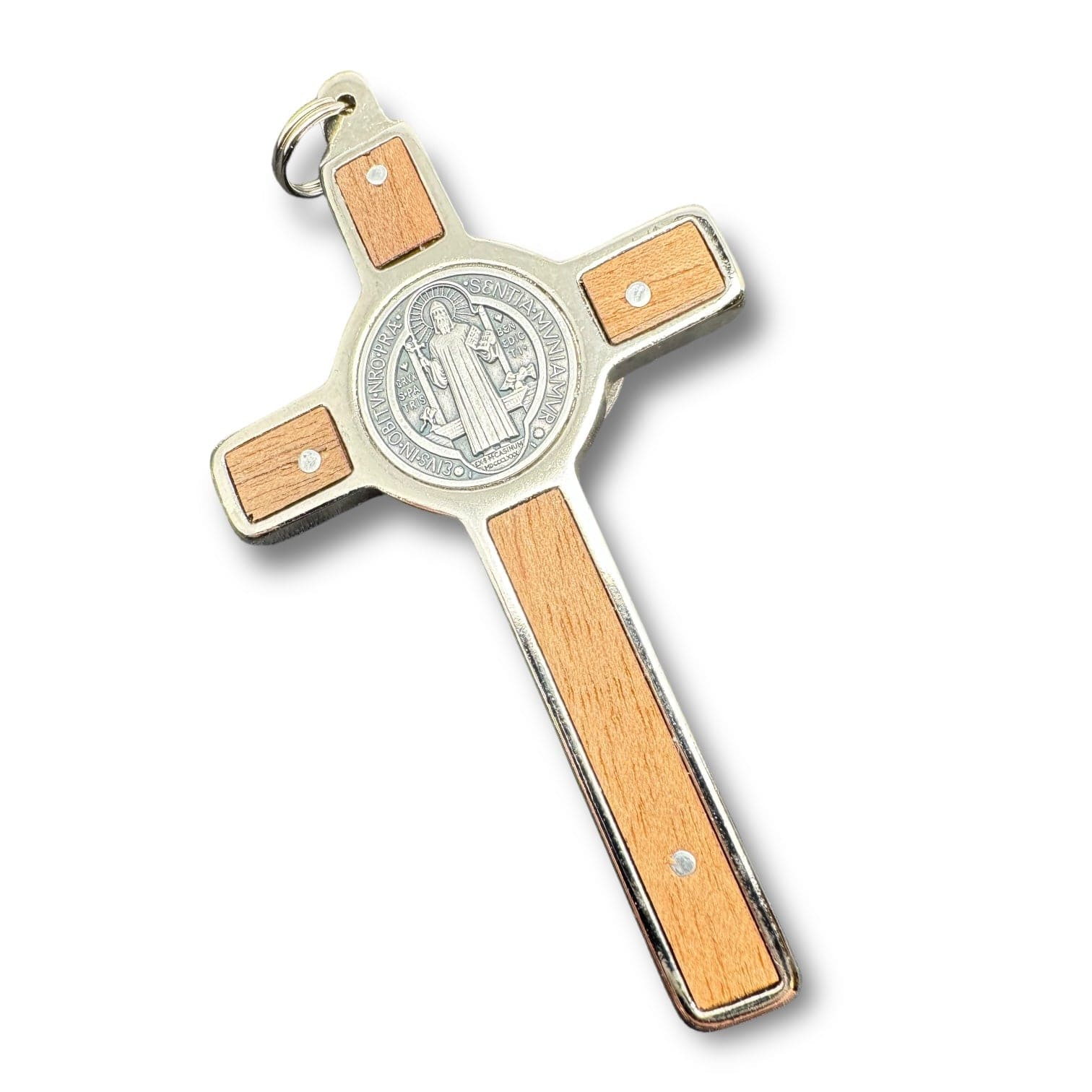St. Benedict 3" Wood Crucifix - Exorcism -High Quality Cross Blessed By Pope | Catholically