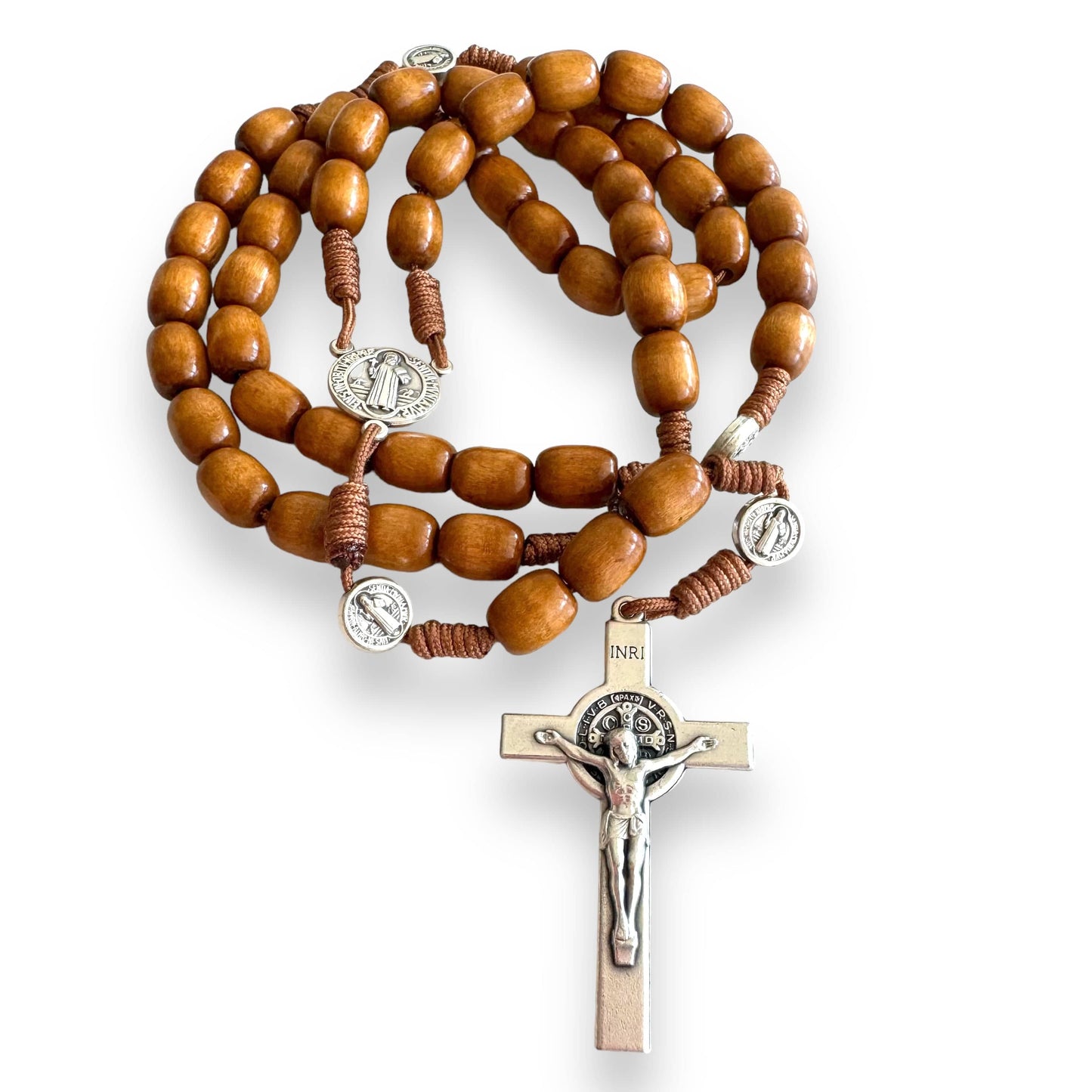 St. Benedict Wooden Rosary: A Handcrafted Piece of Faith and Protection | Catholically