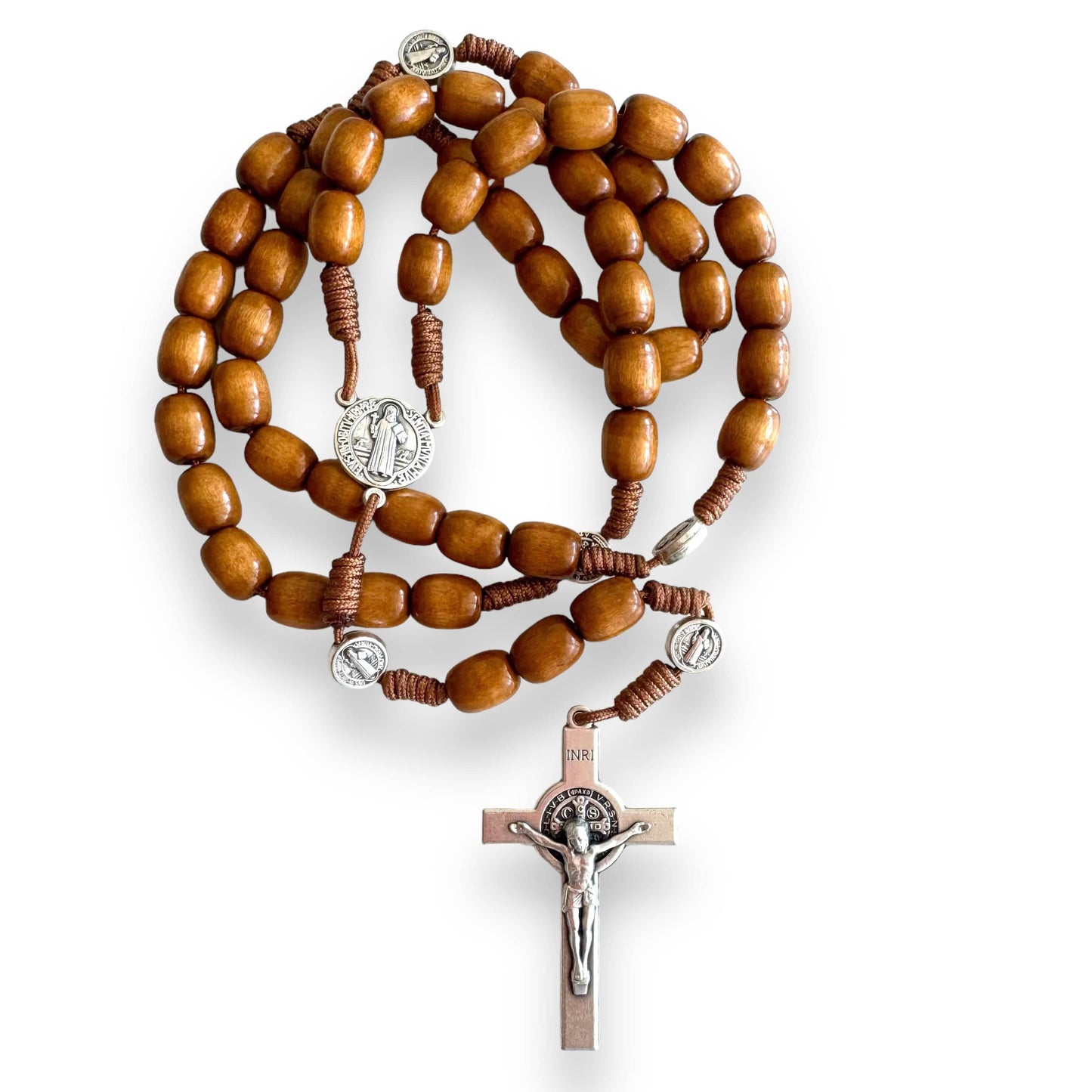 St. Benedict Wooden Rosary: A Handcrafted Piece of Faith and Protection | Catholically