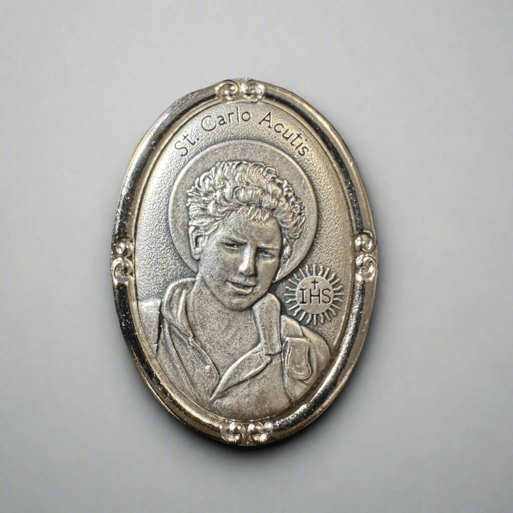 St. Carlo Acutis - Car Magnet - Medallion - Blessed By Pope | Catholically