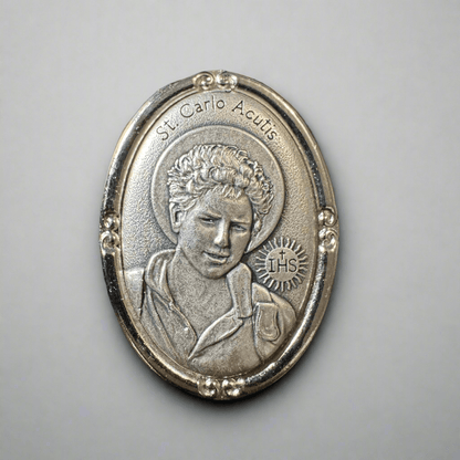 St. Carlo Acutis - Car Magnet - Medallion - Blessed By Pope | Catholically