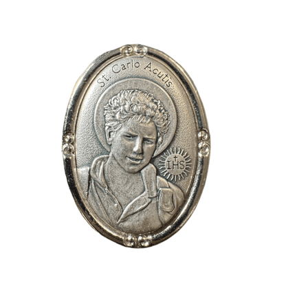 St. Carlo Acutis - Car Magnet - Medallion - Blessed By Pope | Catholically