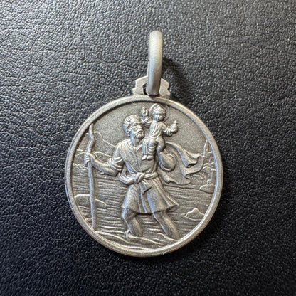 St. Christopher 925 Silver Medal Blessed By Pope - Patron Saint Of Travelers | Catholically