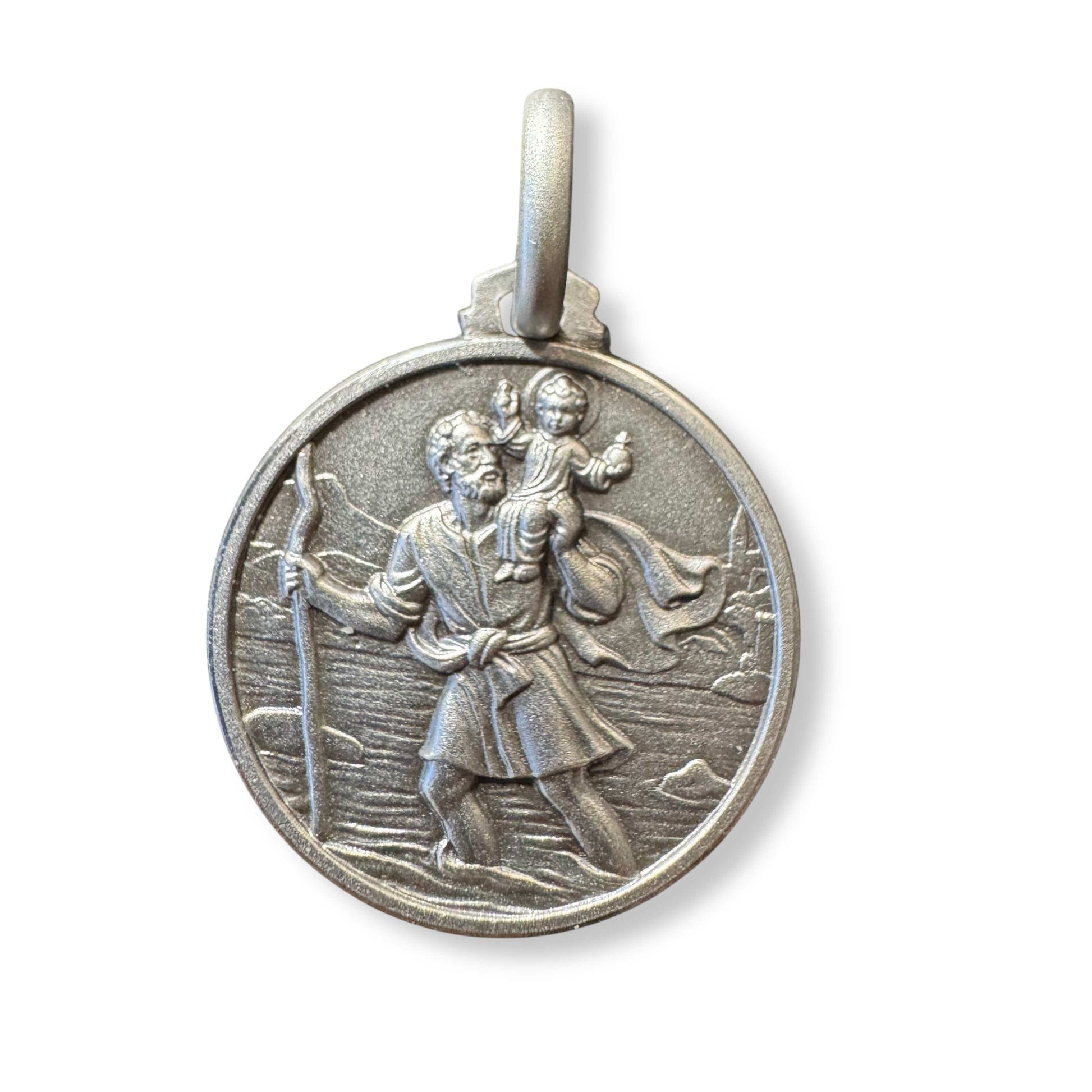St. Christopher 925 Silver Medal Blessed By Pope - Patron Saint Of Travelers | Catholically