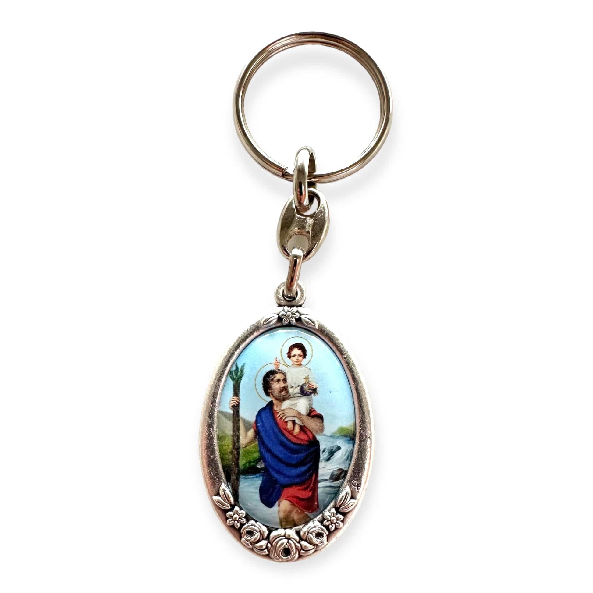 St. Christopher Catholic Key Ring - Blessed By Pope | Catholically