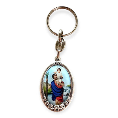 St. Christopher Catholic Key Ring - Blessed By Pope | Catholically