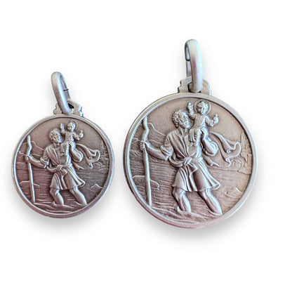 St. Christopher - Sterling Silver 925 Medal - Blessed by Pope | Catholically