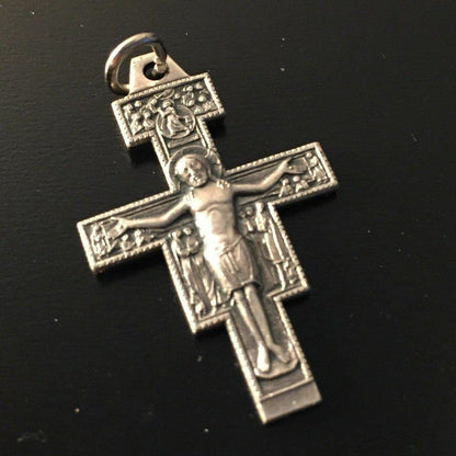 St. Damian Cross  Blessed by Pope- Crucifix - Pendant - Parts | Catholically