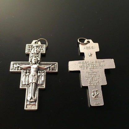 St. Damian Cross  Blessed by Pope- Crucifix - Pendant - Parts | Catholically