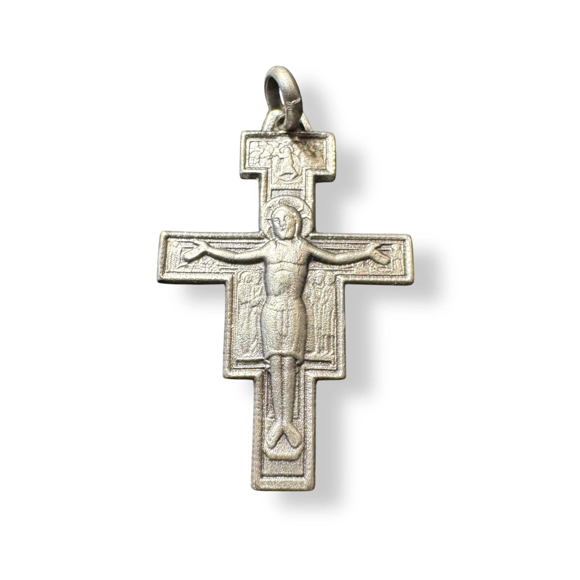 St. Damian Crucifix 925 Silver Blessed by Pope - Cross | Catholically