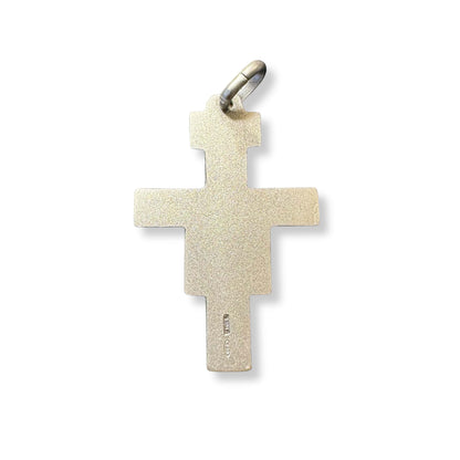 St. Damian Crucifix 925 Silver Blessed by Pope - Cross | Catholically