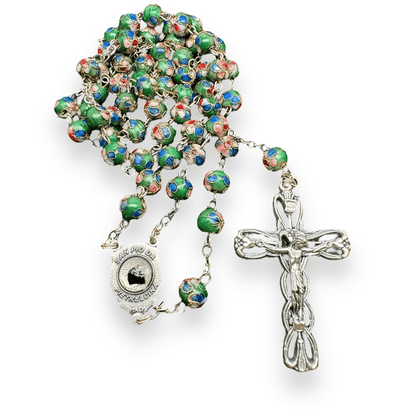 St Father Pio Rosary Blessed By Pope with 2nd Class Relic | Catholically