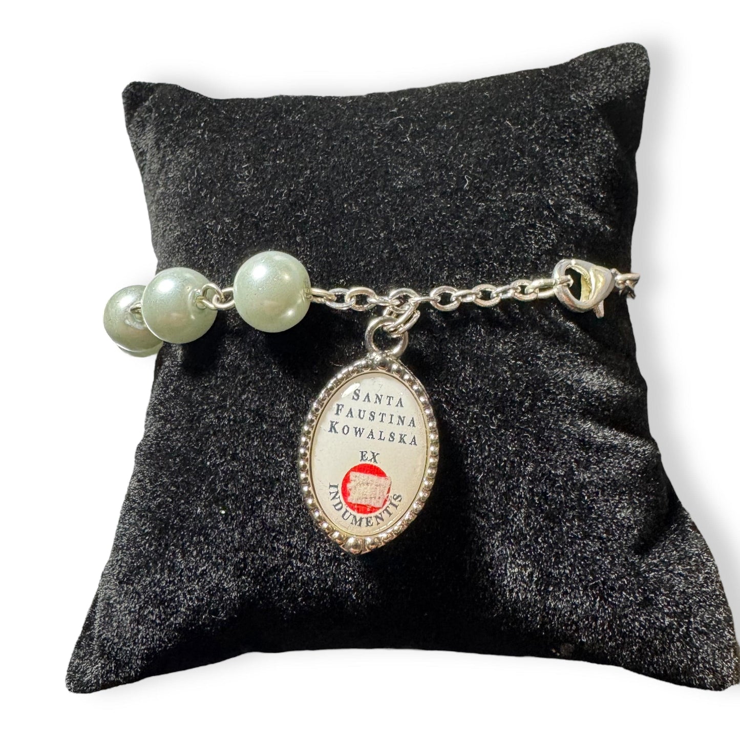 St. Faustina Kowalska Relic Bracelet - Blessed by Pope Leo XIV | Catholically